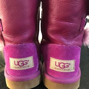 Uggs leather fuchsia